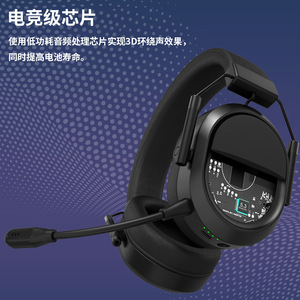 Casque de jeu sans fil Ldon, Bluetooth 5.0, avec micro, pour PC, PS4, Xbox, ordinateur portable, casque de sport électronique, lumière RGB, chargement de type C - Product Image 4