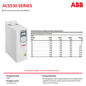 Variateur de fréquence AC série ACS530 0,75/250 kW 380/480 V avec filtre STO intégré pour pompes à eau et machines de convoyage – Vente en gros - Product Image 3