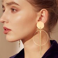 Boucles d'oreilles circulaires à pompon, tendance, au style personnalisé et simple, pour femmes, vente en gros