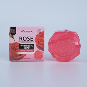 Savon blanchissant à la rose rouge KORMESIC 100g, savon de bain naturel, mousse riche, nettoyage doux, blanchissant, éclaircissant, étiquette privée OEM - Product Image 2