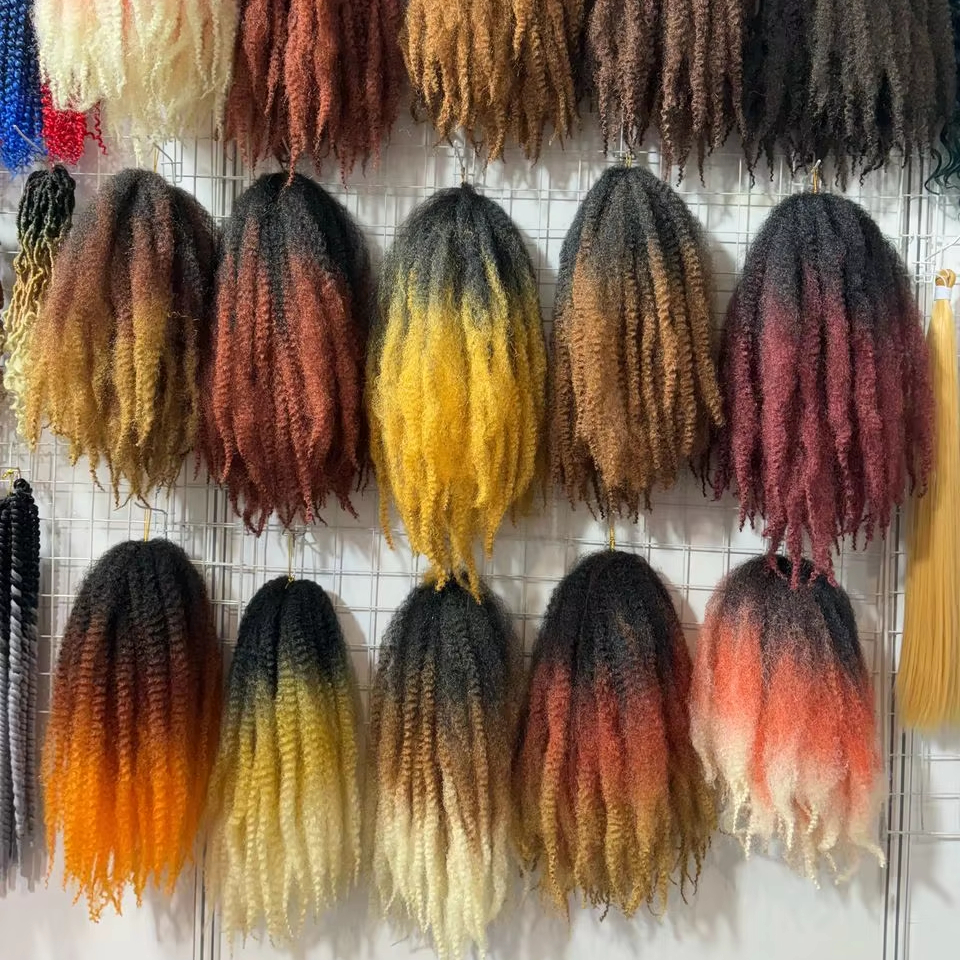 Orientfashion 18 Afro Kinky Twist Crochet Braids Hair Extension Synthetic Ombre Braiding Crochet Braid Afro Marly Hair