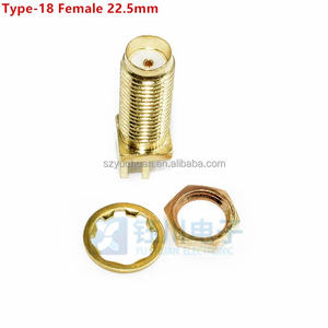 Alésage intérieur Positif Pied <span class=keywords><strong>Plugin</strong></span> Connecteurs RF Connecteurs Coaxiaux-KE Femelle 22.5mm - Product Image 2