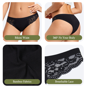 Culotte menstruelle en coton biologique pour femmes, en tissu de bambou antibactérien naturel, pour flux abondants, étanche - Product Image 5