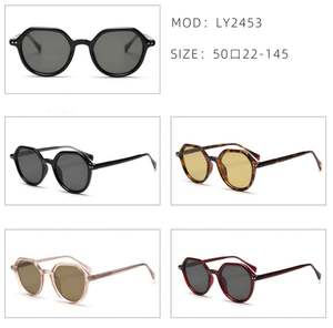 Lunettes de soleil polygonales vintage 2025 personnalisées avec logo, verres en nylon, protection UV400, monture TR90, lunettes en acétate - Product Image 6