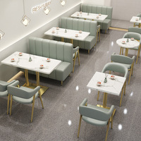Ensemble de plateaux de restaurant en métal, chaises et tables, 2/4 pièces
