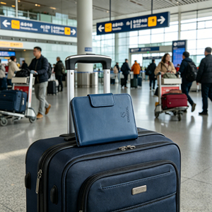 Porta Pasaportes de <span class=keywords><strong>Viaje</strong></span> con Función Antipérdida Apple Find My, Carga Inalámbrica y Baterí<span class=keywords><strong>a</strong></span> Recargable para Viajes de Negocios - Product Image 2