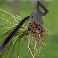 Utensili da giardino in acciaio fai da te 2-in-1 con impugnatura lunga zappa e timone per diserbo giardinaggio e impianto di supporto OEM personalizzabile