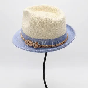 D Design Panama Hat Mixed-colors Woven Paper Fedora Panama Hat Jazz Hat For Unisex