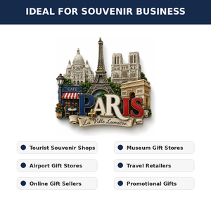 Imán de Resina 3D Personalizado de París, Recuerdo de <span class=keywords><strong>la</strong></span> Torre Eiffel, Imán para Refrigerador, Regalo Turístico al por Mayor - Product Image 5