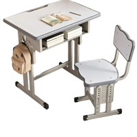 Bureau et chaise réglables pour un seul élève, pour l'école primaire