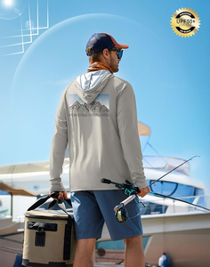 Traje de Pesca con Capucha y Protección Solar UPF 50+ Personalizado con Logotipo, Poliéster y Spandex, Elástico en 4 Direcciones, Ligero, para Pescadores - Product Image 3