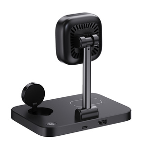15 Wát Magnetic 3-in-1 linh hoạt không dây sạc đứng điện thoại di động sạc chủ cho bàn giường <span class=keywords><strong>Cube</strong></span> với linh hoạt sử dụng các tính năng - Product Image 1