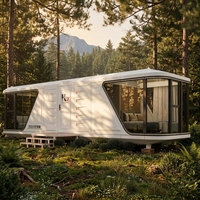 Maison Capsule Spatiale Portable en Acier K7, Structure Complète, Cuisine, Conception Personnalisée, Assemblage Rapide, pour Camping en Plein Air, Hôtel, Boutique