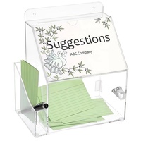 Boîtes de dons transparentes en acrylique, urne à suggestions avec serrure