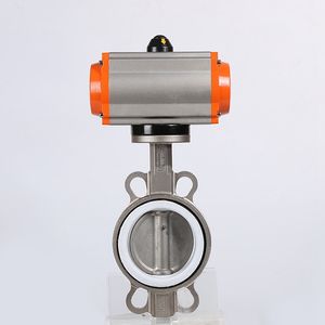 Пневматический клапан-бабочка <span class=keywords><strong>PN16</strong></span>, 10 дюймов, ПТФЭ, одно действие, нержавеющая сталь 304 - Product Image 5