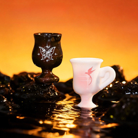 Tasse Magique Créative de Sorcière, Style Sombre, Artisanat en Résine, Ornements de Bureau pour Maison de Poupée, Idéale pour les Célébrités d'Internet