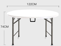 Table ronde pliante en plastique de 6 pieds XMTC012