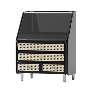 Cosmetic <b>Storage</b> <b>Box</b> With <b>Drawers</b> Plastic Makeup Organizer For Lipstick And Cosmetics With Lid Dust Proof Design - Product Image 1