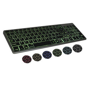 Clavier sans fil rétroéclairé pour bureau, blanc, Bluetooth 5.0, clavier externe Bluetooth pour tablettes Samsung, téléphone, ordinateur portable - Product Image 1