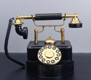 Téléphone vintage pour la décoration de bureau, artisanat fait main, cadeaux en métal fer, rétro - Product Image 3