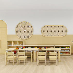 Meubles <span class=keywords><strong>en</strong></span> bois colorés pour salle de classe et ensembles de meubles d'apprentissage pour la maternelle avec équipement de jeu de rôle à vendre - Product Image 6