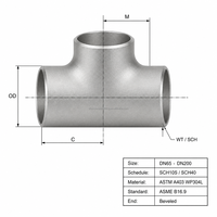 Collecteur hydraulique haute pression OEM personnalisé, directement d'usine, en acier au carbone forgé A105, conforme ASME B16.9, avec raccord en T réducteur soudé à la douille