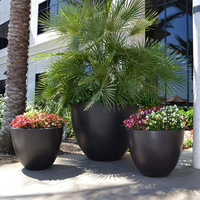 Pot de fleurs en FRP (fibre de verre) de haute qualité, grand modèle, design classique pour la maison, le jardin extérieur, la pépinière, artificiel