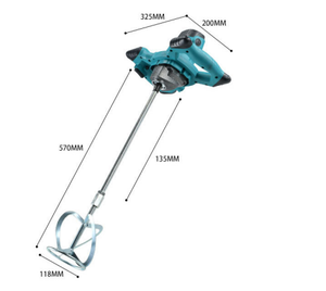 Mélangeur à ciment électrique sans balais 1200W, agitateur de peinture et de béton portatif robuste, outil électrique de construction industriel 110V 220V - Product Image 6