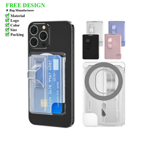 Portefeuille promotionnel à succès : support de carte adhésif pour téléphone portable avec anneau métallique