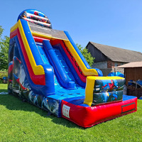 Château gonflable commercial extérieur personnalisé avec toboggan gonflable sur le thème de la jungle des abeilles pour enfants