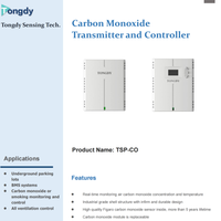 Produk IAQ terbaik Monitor karbon monoksida Tongdy layar OLED CO & temperatur produsen sensor CO Real-Time