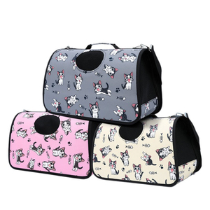 Cartoon <b>Cat</b> Print Soft-Sided Pet Carrier Bag for <b>Cats</b> with Zipper Closure and Mesh Window - Product Image 6