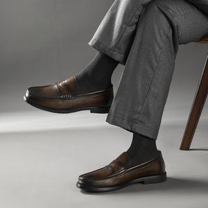2026 New Daily Leather Shoes Elegant Gentleman Men's Shoes Handmade Minimalist <b>Top</b> Layer Cowhide Casual Dress Shoes - Product Image 4
