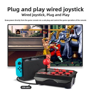 4-trong 1 ưu tú có dây chiến đấu Rocking bảng đôi <span class=keywords><strong>Arcade</strong></span> trò chơi TV trò chơi xử lý Rocking ghế cổ điển Joystick ABS chất liệu - Product Image 3