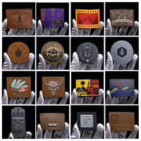 Étiquettes en cuir véritable de haute qualité, personnalisées, gaufrées, découpées au laser, écologiques, avec logo de marque pour chapeaux, jeans et vêtements