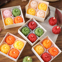 Bougies parfumées artisanales créatives et réalistes en forme de mini citrouille, coffret cadeau, décorations originales pour la maison, cadeaux de fête