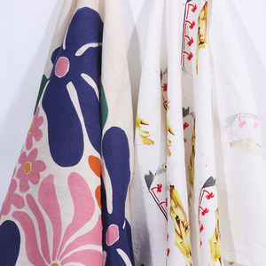 Shoshom — serviettes à thé avec tissu numérique coloré, serviettes de cuisine 100% coton, tissu Floral personnalisé - Product Image 5