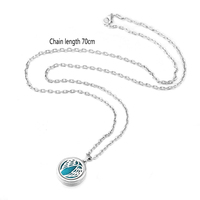 28mm Creux Arbre de Vie En Acier Inoxydable Ouvrable Rond Boîte De Parfum Aromathérapie Huile Essentielle Diffuseur Pendentif Collier