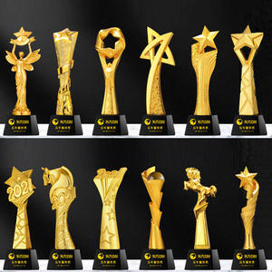 Conjunto de Presente Personalizado: Troféu e Taça de Metal Banhado a Ouro 3D Polido - Lembrança da Arábia Saudita - Product Image 4