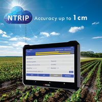 Sistema de Navegación GPS RTK GNSS para Tractor con Pantalla Táctil Impermeable IPX7 de 10 Pulgadas, Sistema de Guiado Android, Mapa Mundial de 12 Meses