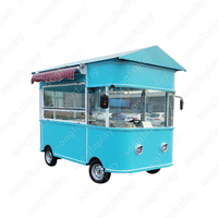 Nouveau chariot mobile Songfa pour boissons fraîches, café et snacks, idéal pour les marchés, centres commerciaux et camping – Remorque électrique de restauration rapide