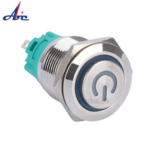 ABILKEEN 19MM Impermeable IP65 Interruptor de botón de acero inoxidable Enganche momentáneo Poder Iluminar Led Interruptor de botón pulsador de cabeza alta - Product Image 2