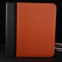 Carpeta Multifuncional para Documentos, Bolsa con Cierre, Portafolio de Cuero PU, Organizador de Archivos con Anillas