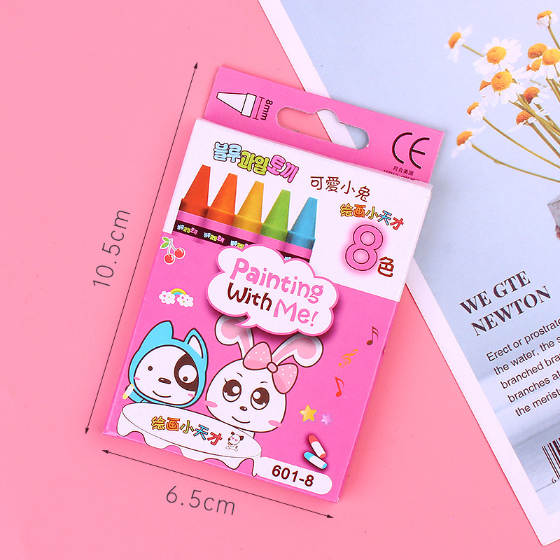 8 colors crayon pink