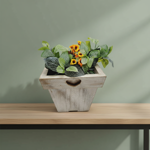 Jardinera de Madera Tallada a Mano, Estilo Rústico y Ecológico, <span class=keywords><strong>para</strong></span> Uso en Interiores/Exteriores, Estante de <span class=keywords><strong>Pared</strong></span> de Pino <span class=keywords><strong>para</strong></span> el Hogar - Product Image 6