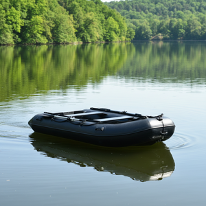 <span class=keywords><strong>Gommone</strong></span> Sportivo Gonfiabile in PVC da 3,3 m, Colore Personalizzabile, a V Profonda, Spessore 1,2 mm, con Consolle Centrale e Motore Fuoribordo, per Uso Fluviale, con Carrello - Product Image 1