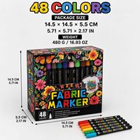 Ensemble de stylos marqueurs pour tissu, résistants à l'eau, marqueurs de peinture textile pour vêtements, chaussures en toile, sacs, peinture DIY, art, artisanat, kit de dessin