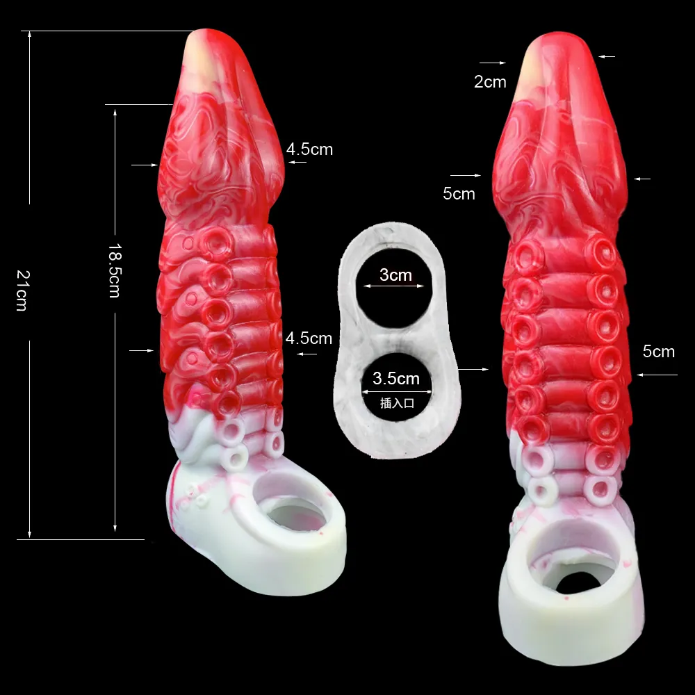 अमेरिका गर्म बेच राक्षस लिंग आस्तीन लंबे समय तक के लिए पुरुष लिंग विस्तार आस्तीन कंडोम पुरुषों जी बिंदु