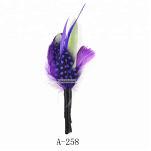 Spilla per Cappello con Fiore di Piume Fatto a Mano HY per il Capo di Cerimonia, lo Sposo e la Sposa, Spilla Personalizzata per Matrimonio - Product Image 5