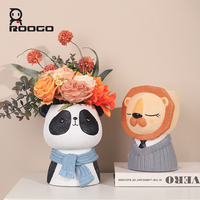Pot de fleurs personnalisé Roogo pour la décoration de la maison, arrangement de fleurs pour le salon, pot de fleurs de jardinage, vente en gros de pots à succulentes